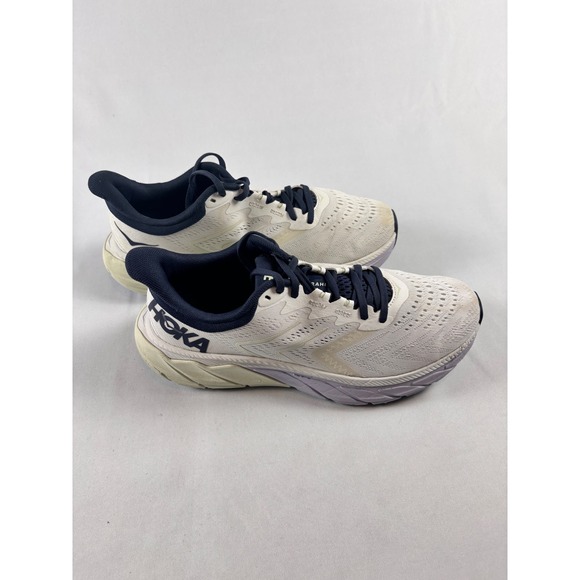 Hoka Arahi 5 Womens Running Shoes White Blue Stability Sneakers SZ 9D - Picture 10 of 13